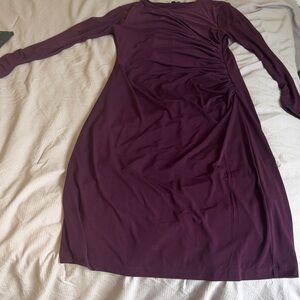 Banana Republic Rich Purple Long Sleeve Dress